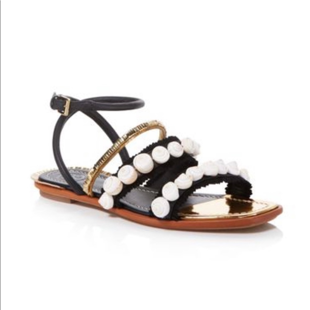 Tory Burch Sinclair Seashell Ankle Wrap Sandal - Picture 8 of 16
